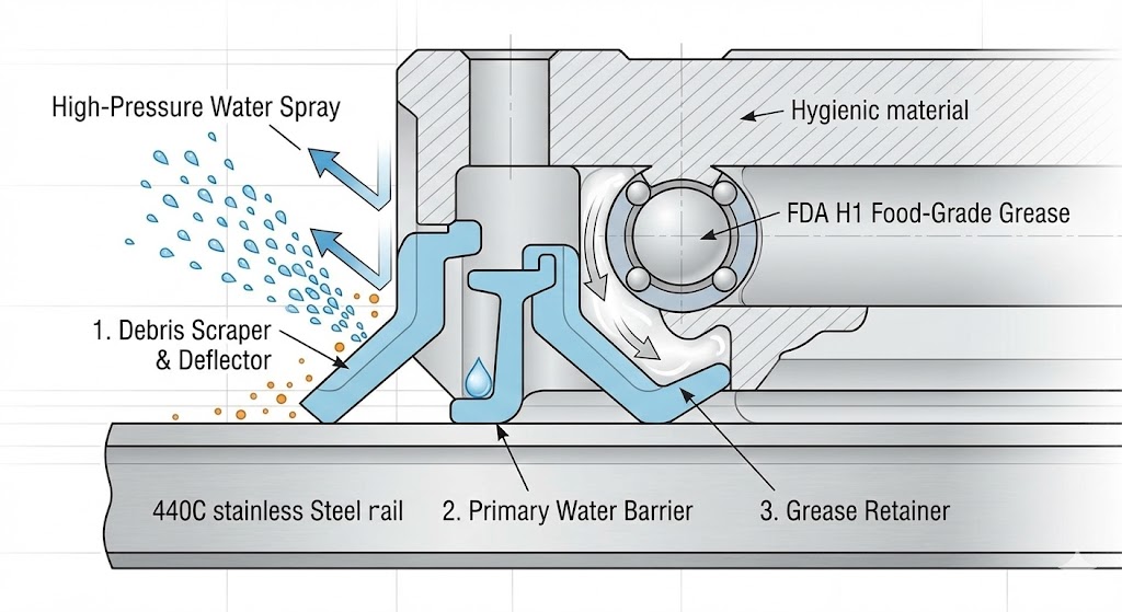 Triple-Lip Seal mechanism